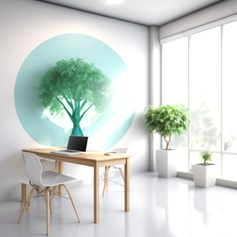 Entrepreneur meditating with business background